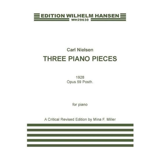 Cover for Carl Nielsen · Carl Nielsen: Three Piano Pieces Op.59 (Sheet music) (2015)