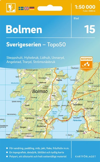 Cover for Bolmen - Sverigeserien Topo50 (Map) (2025)