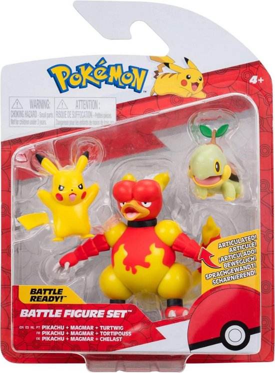 Cover for Pokemon Battle Figure Set  Pikachu + Magmar + Turtwig (MERCH)