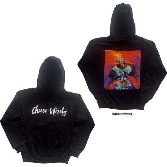 Cover for J Cole · J Cole Unisex Pullover Hoodie: Choose Wisely (Black) (Back Print) (Hoodie) [size S] [Black - Unisex edition] (2020)