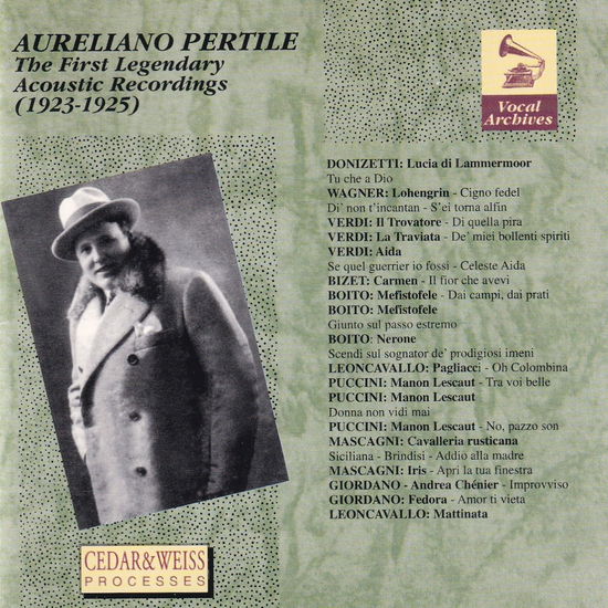 Cover for Pertile Aureliano · The Legendary Acoustic Recordings (1923-1925) (CD) (1996)