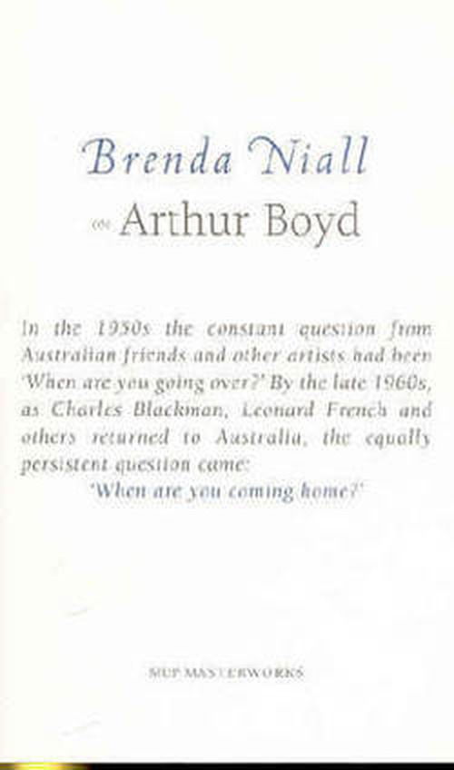 Cover for Brenda Niall · On Arthur Boyd (Paperback Book) (2005)