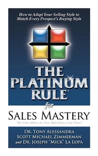 The Platinum Rule for Sales Mastery Hardback Book - Tony Alessandra - Livres - Alessandra & Associates Inc - 9780983298946 - 14 mars 2011