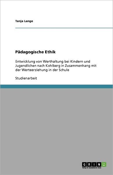 Cover for Lange · Pädagogische Ethik (Book) [German edition] (2009)