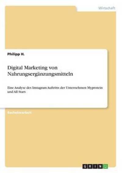 Cover for H. · Digital Marketing von Nahrungsergänz (Book) (2016)