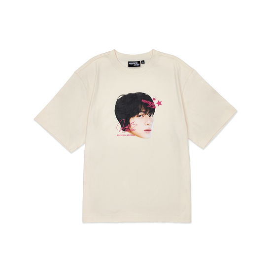 Cover for JIN (BTS) · RUNSEOKJIN - S/S T-Shirt - Worldwide Handsome Signature (T-shirt) [Beige edition] [Size Small] (2025)