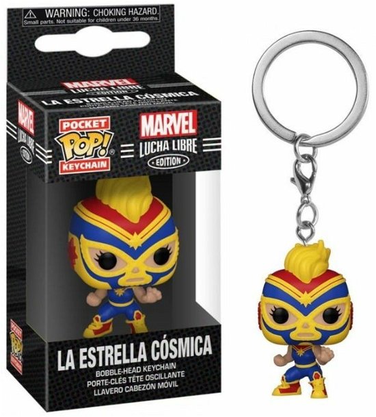 Lucha Libre Edition - La Estrella Cosmica (Captain Marvel) (Portachiavi) - Marvel: Funko Pop! Keychain - Produtos - Funko - 0889698538947 - 17 de dezembro de 2020