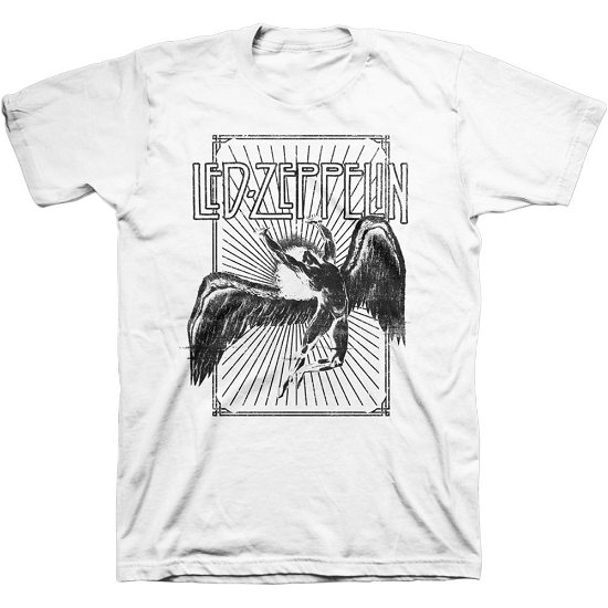 Cover for Led Zeppelin · Led Zeppelin Unisex T-Shirt: Icarus Burst (T-shirt) [size S] [White - Unisex edition]