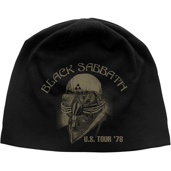 Black Sabbath Unisex Beanie Hat: Us Tour '78 JD Print - Black Sabbath - Merchandise -  - 5056365725947 - 