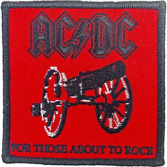 AC/DC Standard Woven Patch: For Those About To Rock - AC/DC - Mercancía -  - 5056368641947 - 