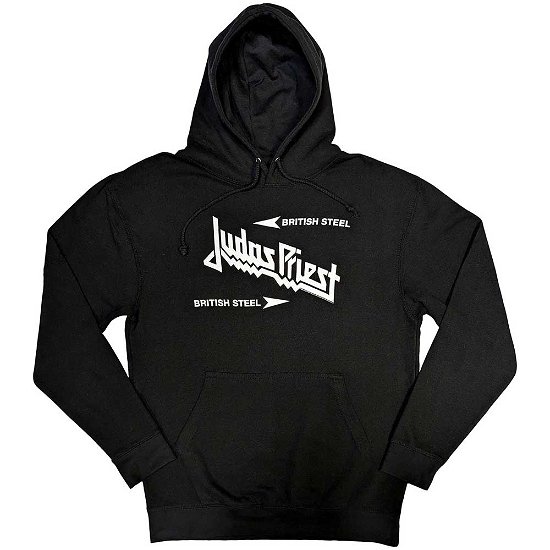 Judas Priest Unisex Pullover Hoodie: British Steel Logo - Judas Priest - Marchandise -  - 5056737221947 - 
