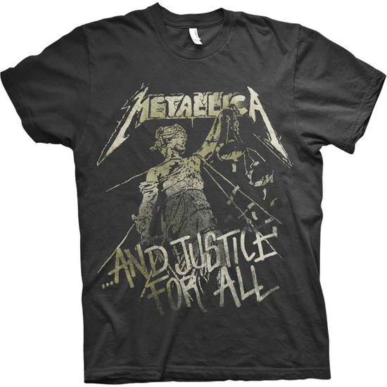 Metallica Unisex T-Shirt: Justice Vintage - Metallica - Gadżety - MERCHANDISE - 5060420685947 - 30 grudnia 2019