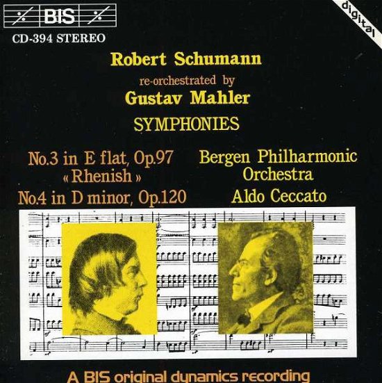 Symphonies 3 & 4 - Schumann / Ceccato / Bergen Philharmonic - Muziek - Bis - 7318590003947 - 23 september 1994