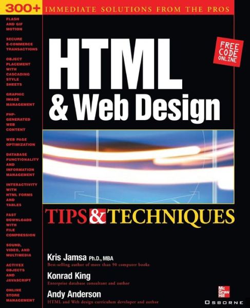 Cover for Kris Jamsa · Html &amp; Web Design Tips &amp; Techniques (Paperback Book) (2002)