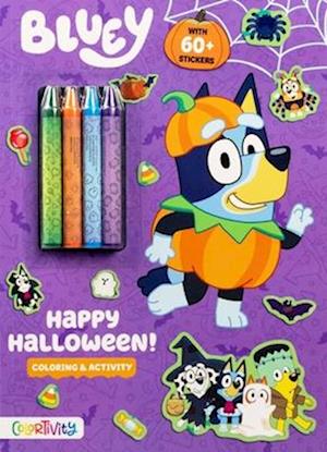 Cover for Editors Of Studio Fun International · Bluey Colortivity: Happy Halloween! (Color &amp; Activity With Crayons) (Book) (2025)
