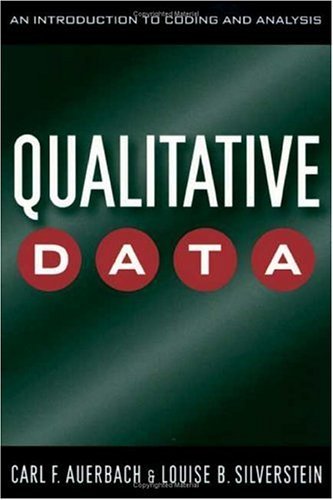 Cover for Carl Auerbach · Qualitative Data: An Introduction to Coding and Analysis - Qualitative Studies in Psychology (Hardcover bog) (2003)