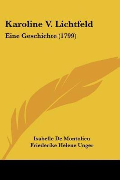 Cover for Isabelle De Montolieu · Karoline V. Lichtfeld (Paperback Book) (2009)