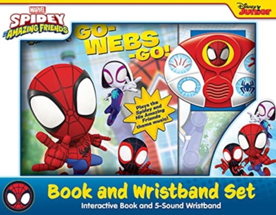 Cover for PI Kids · Disney Junior Marvel Spidey and His Amazing Friends: Go-Webs-Go! Book and 5-Sound Wristband Set (MISC) (2021)