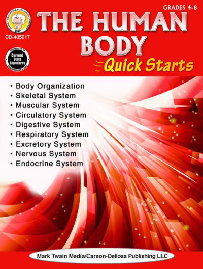 Human Body Quick Starts, Grades 4 - 9 - Wendi Silvano - Książki - Mark Twain Media - 9781622236947 - 12 stycznia 2018