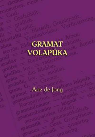 Cover for Arie De Jong · Gramat Volapuka (Paperback Book) (2012)