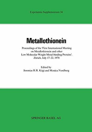 Cover for J Kagi · Metallothionein: Proceedings of the &quot;first International Meeting on Metallothionein and Other Low Molecular Weight Metal-Binding Proteins&quot; Zurich, July 17-22, 1978 - Experientia Supplementum (Paperback Book) [Softcover Reprint of the Original 1st 1979 edition] (2014)