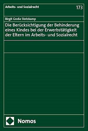 Cover for Birgit Grosse Stetzkamp · Die Berucksichtigung der Behinderung Eines Kindes Bei der Erwerbstatigkeit der Eltern Im Arbeits- und Sozialrecht (Book) (2024)