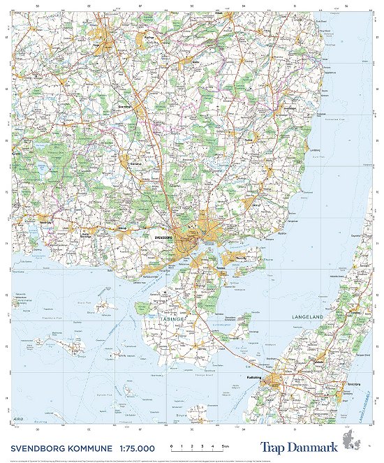 Cover for Trap Danmark · Trap Danmark: Falset kort over Svendborg Kommune (Map) [1º edição] (2022)