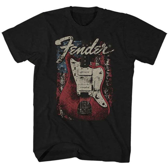 Fender Unisex T-Shirt: Distressed Guitar - Fender - Fanituote - MERCHANDISE - 5056012035948 - keskiviikko 15. tammikuuta 2020