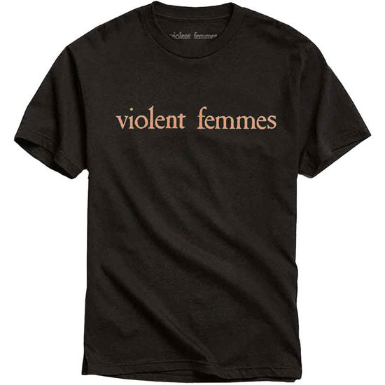 Violent Femmes Unisex T-Shirt: Salmon Pink Vintage Logo - Violent Femmes - Koopwaar -  - 5056170698948 - 