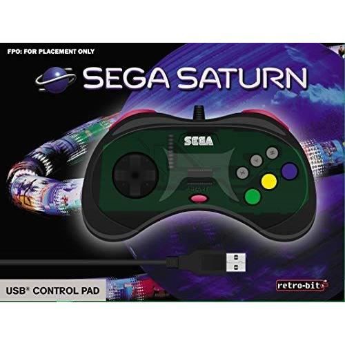 Retro-Bit SEGA Saturn USB Controller Slate Grey - Retro - Gadżety - - 7350002936948 -