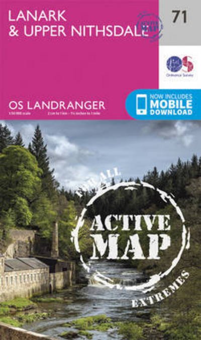 Cover for Ordnance Survey · Lanark &amp; Upper Nithsdale - OS Landranger Active Map (Landkarten) [February 2016 edition] (2016)