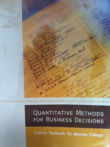 Quantitative Methords for Business Decisions - Angel - Bücher - Ingram - 9780536986948 - 2006
