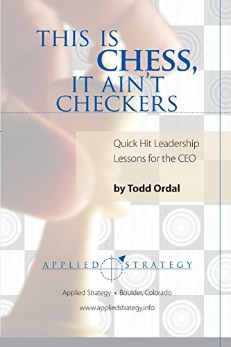 This is Chess, It Ain't Checkers - Todd Ordal - Livres - Lulu.com - 9780557974948 - 15 septembre 2011
