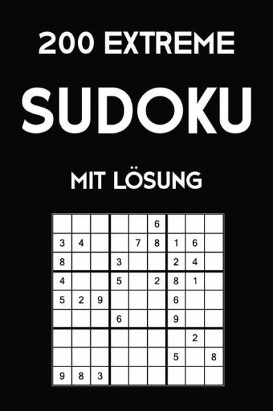 Cover for Tewebook Sudoku · 200 extreme Sudoku mit Loesung (Paperback Book) (2019)