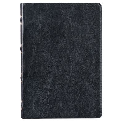 Cover for Christian Art Gifts Inc · KJV Large Print Thinline Bible Black Full Grain Leather (Leather Book) (2021)