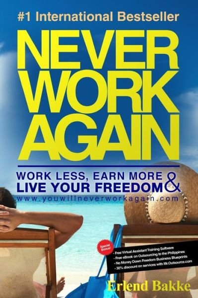 Never Work Again: Work Less, Earn More, and Live Your Freedom - Erlend Bakke - Boeken - Createspace - 9781497471948 - 27 maart 2014