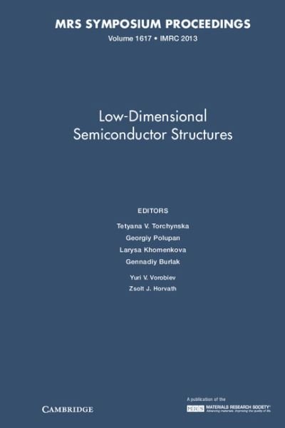 Cover for Tetyana V Torchynska · Low-Dimensional Semiconductor Structures: Volume 1617 - MRS Proceedings (Hardcover Book) (2014)