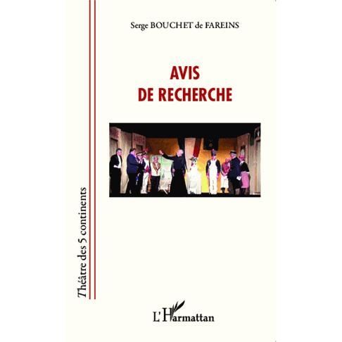 Cover for Serge Bouchet de Fareins · Avis de recherche (Paperback Book) (2020)