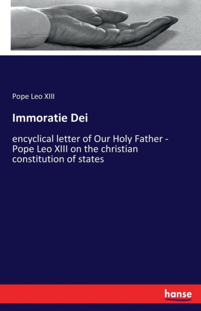 Cover for Pope Leo XIII · Immoratie Dei (Paperback Book) (2017)