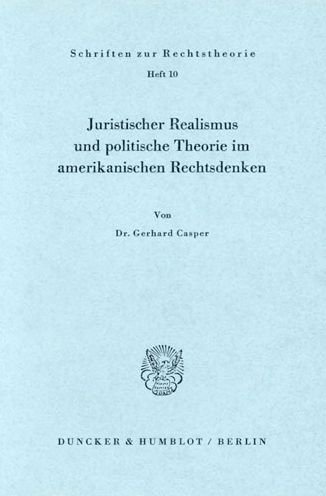 Cover for Casper · Juristischer Realismus und polit (Buch) (1967)