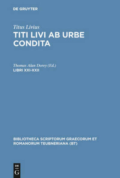 Cover for Titus Livius · Libri XXI-XXII (Book) (1971)