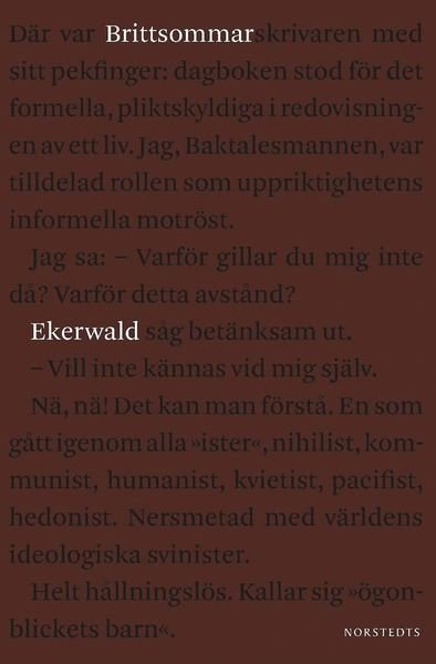 Cover for Ekerwald Carl-Göran · Brittsommar (Bound Book) (2019)