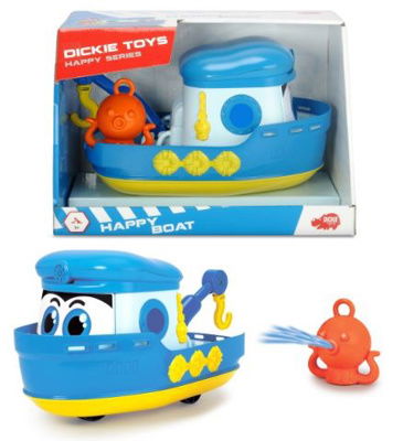 Happy Boat, free wheel floatable, 25 cm w/octupus - Dickie - Merchandise - Dickie Spielzeug - 4006333043949 - August 1, 2018