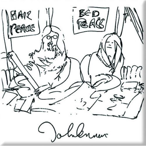 John Lennon Fridge Magnet: Bedism Black On White - John Lennon - Produtos - Epic Rights - 5055295317949 - 17 de outubro de 2014