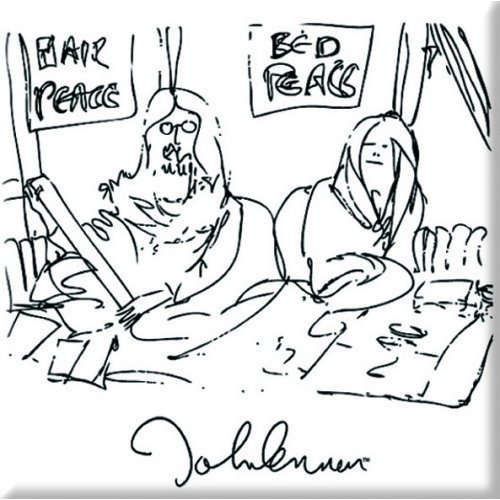 John Lennon Fridge Magnet: Bedism Black On White - John Lennon - Koopwaar - Epic Rights - 5055295317949 - 17 oktober 2014