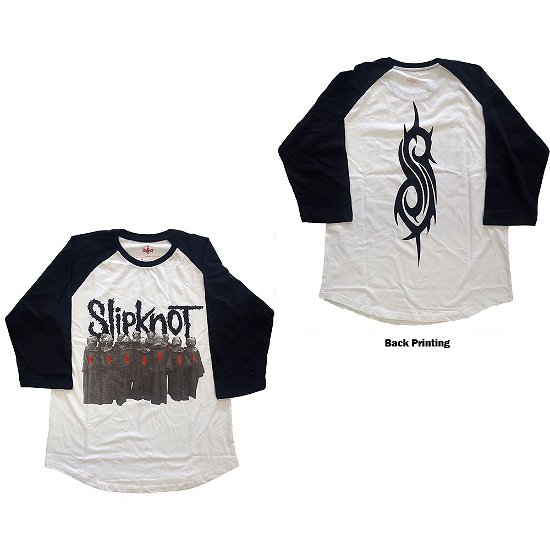 Cover for Slipknot · Slipknot Unisex Raglan T-Shirt: Choir (Back Print) (T-shirt) [size M] [Black, White - Unisex edition]