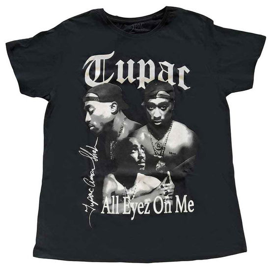 Tupac Ladies T-Shirt: All Eyez B&W (Black) (8) - Tupac - Merchandise - - 5056561035949 - 24. maj 2022