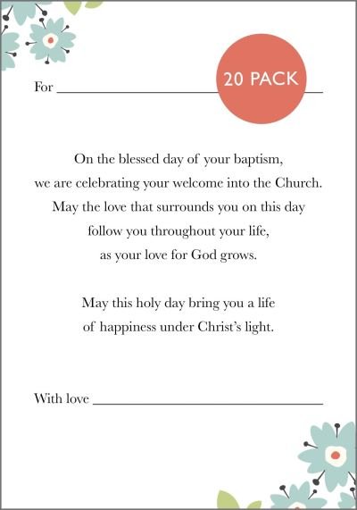 Cover for Spck · Baptism card 2024: Pack of 20 (Flashcards) (2024)