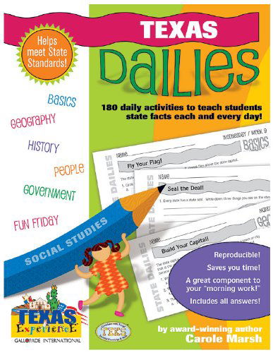 Cover for Carole Marsh · Texas Dailies: 180 Daily Activities for Kids (Spiralbuch) (2006)