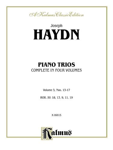 Cover for Franz Joseph Haydn · Haydn Trios Vol 3 Pa Trio (Taschenbuch) [Kalmus edition] (1985)